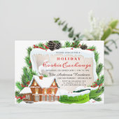 Invitation Maison en pain d'épice, Man Holiday Cookie Exchang (Debout devant)