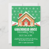 Invitation Maison en pain d'épice mignonne fête de décoration (Devant)