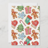 Invitation Maison en pain d'épices d'aquarelle décorant Noël (Dos)