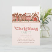 Invitation Maison en pain d'épices Fête de Noël moderne (Debout devant)