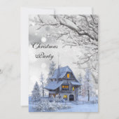 Invitation Maison enneigée Fête de Noël hivernale (Devant)