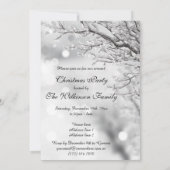 Invitation Maison enneigée Fête de Noël hivernale (Dos)