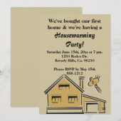 Invitation Maison et clé de la Maison du Parti du réchauffeme (Devant / Derrière)