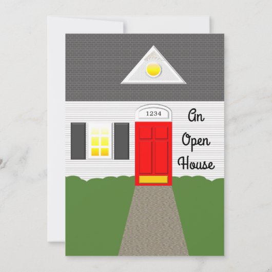 Invitation Maison Façade Open House (Dos)