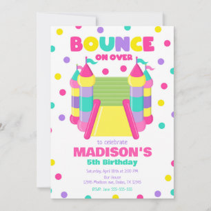 Invitation Maison gonflable Saut Fête d'anniversaire
