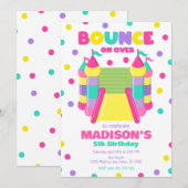 Invitation Maison gonflable Saut Fête d'anniversaire (Devant / Derrière)