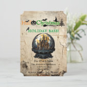 Invitation Maison gothique Hallo-Noël Fête Bash (Debout devant)
