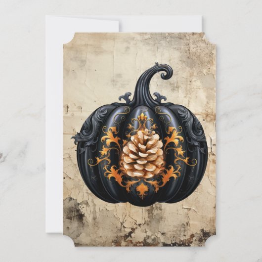 Invitation Maison gothique Hallo-Noël Fête Bash (Dos)