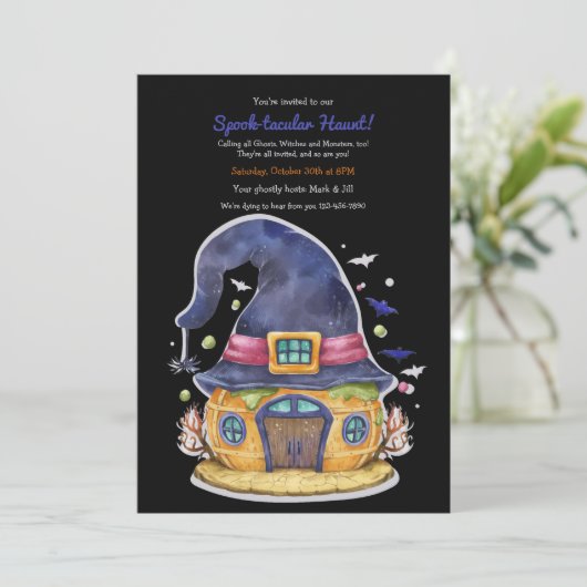 Invitation Maison Halloween (Debout devant)