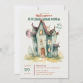 Invitation Maison Halloween Réchauffer Nouvelle Maison Art Lu (Devant)