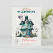 Invitation Maison Halloween Réchauffer Nouvelle Maison Rose L (Debout devant)