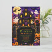 Invitation Maison Hantée Anniversaire Halloween (Debout devant)