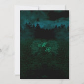 Invitation Maison Hantée Citrouilles Lune chauves-souris Hall (Dos)