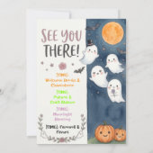 Invitation Maison hantée de fantômes mignons Halloween Soirée (Dos)
