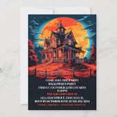 Invitation Maison Hantée déplaisante Halloween Bash Invitatio (Devant)
