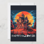 Invitation Maison Hantée déplaisante Halloween Bash Invitatio (Dos)