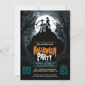 Invitation Maison Hantée déplaisante Halloween Fête Invitatio (Devant)