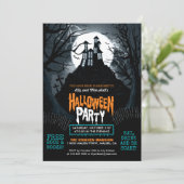 Invitation Maison Hantée déplaisante Halloween Fête Invitatio (Debout devant)