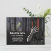 Invitation Maison hantée Éffrayant Halloween Party (Debout devant)