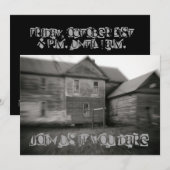 Invitation Maison hantée Éffrayant Vieux Halloween déprimé (Devant / Derrière)