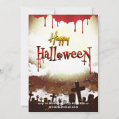 Invitation Maison hantée éffrayante et fête d'Halloween Citro (Dos)