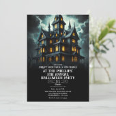 Invitation Maison hantée effrayante et terrifiante pour fête (Debout devant)