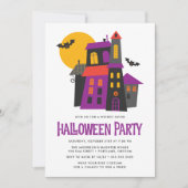 Invitation Maison hantée effrayante Fête d'Halloween (Devant)