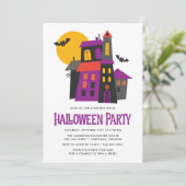 Invitation Maison hantée effrayante Fête d'Halloween (Debout devant)