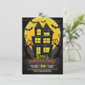 Invitation Maison hantée et arbres effrayants Soirée Hallowee (Debout devant)