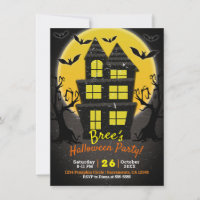 Maison hantée et arbres effrayants Soirée Hallowee