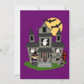 Invitation Maison hantée et petite sorcière (Dos)