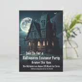 Invitation Maison hantée, fête du costume d'Halloween (Debout devant)