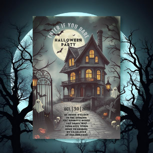 Invitation Maison hantée Gothique Halloween fête des adultes