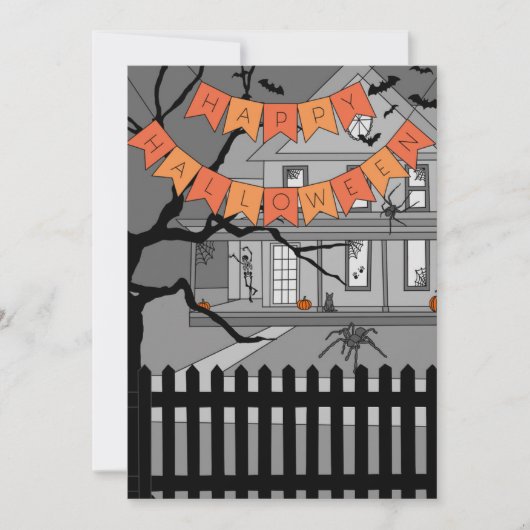 Invitation Maison Hantée Halloween (Devant)