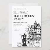 Invitation Maison hantée halloween (Devant)