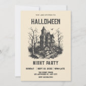 Invitation Maison hantée Halloween (Devant)