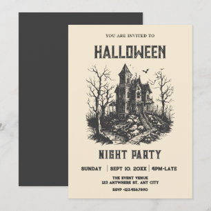 Invitation Maison hantée Halloween