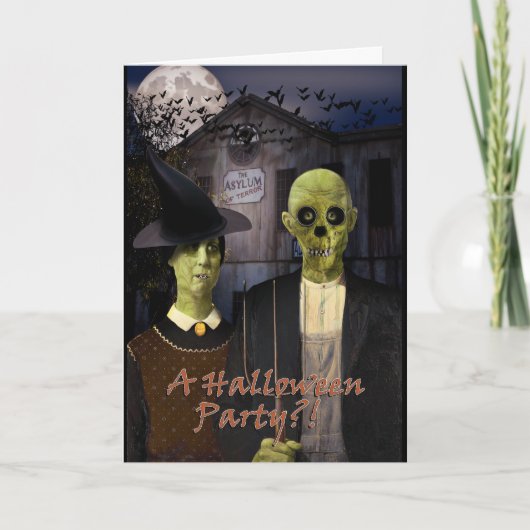 Invitation Maison hantée Halloween American Gothic (Devant)