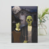 Invitation Maison hantée Halloween American Gothic (Debout devant)
