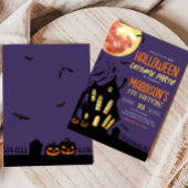Invitation Maison hantée Halloween Anniversaire Costume fête