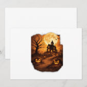 Invitation Maison Hantée Halloween Épouvante (Devant / Derrière)