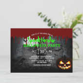 Invitation Maison hantée Halloween Parti Citrouille Déplaisan (Debout devant)
