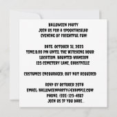 Invitation Maison hantée : Hauteurs croustillantes (Dos)