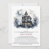 Invitation Maison Hantée Mariage Shower Gothique (Devant)