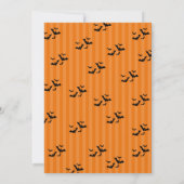 Invitation Maison hantée moderne noire et orange pour Hallowe (Dos)