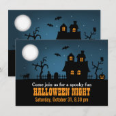 Invitation Maison Hantée Moderne Soirée Halloween Épouvante (Devant / Derrière)