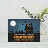 Invitation Maison Hantée Moderne Soirée Halloween Épouvante (Debout devant)