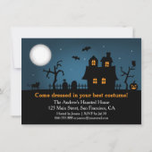 Invitation Maison Hantée Moderne Soirée Halloween Épouvante (Dos)