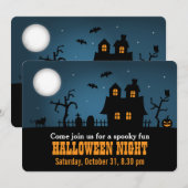 Invitation Maison Hantée Moderne Soirée Halloween Épouvante (Devant / Derrière)