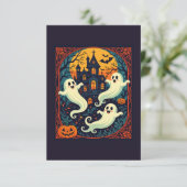 Invitation Maison hantée - Orange Moon Fermer (Debout devant)